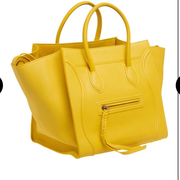 Celine Large Leather PhantomYellow Tote - Picture 14 of 16